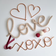 Load image into Gallery viewer, Love Knitted Wire Word