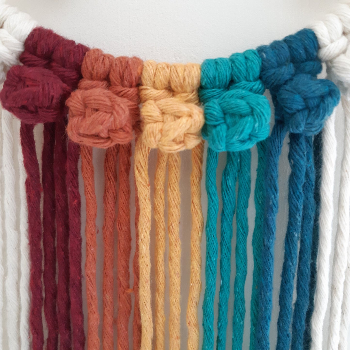 Rainbow Knitted Wire Letter Wall Hanging