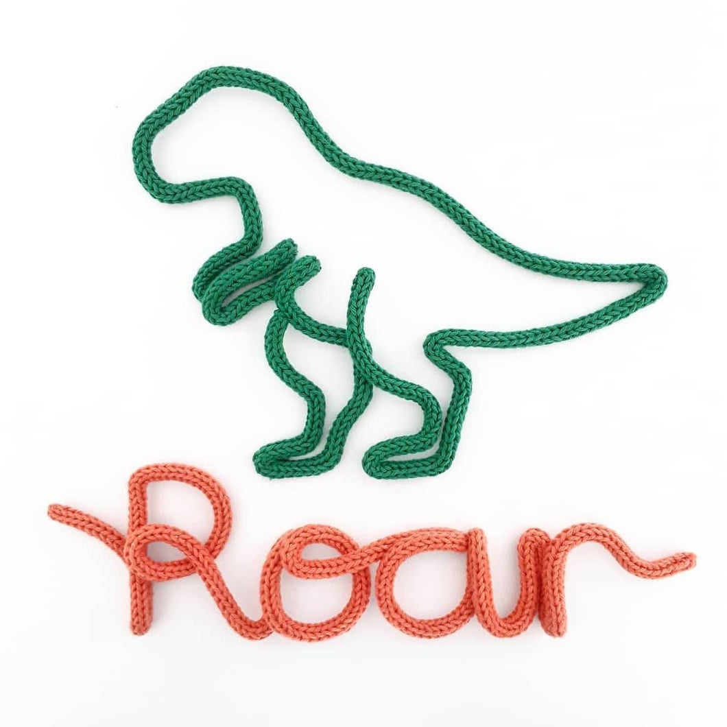 Knitted Wire Dinosaur Decoration - T Rex