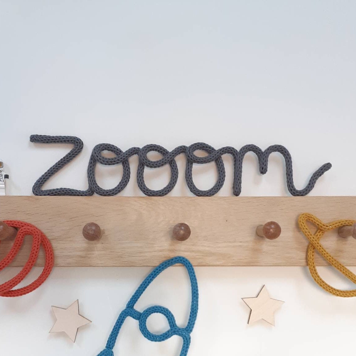 Zooom Knitted Wire Word
