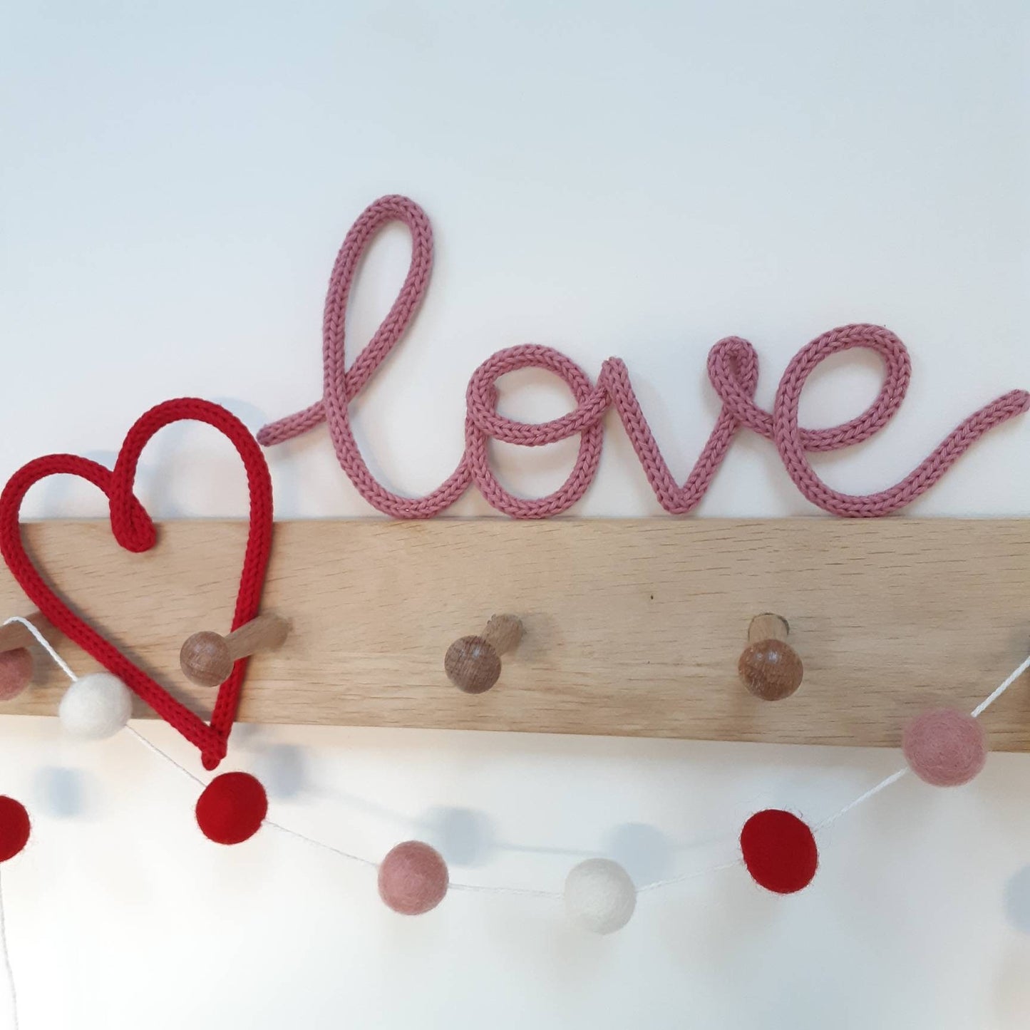 Love Knitted Wire Word